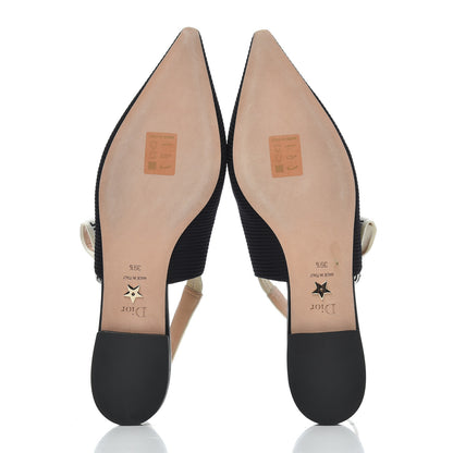 Christian Dior Technical Canvas Ribbon J'Adior Slingback Ballet Flats 39.5 Black 5 of 12