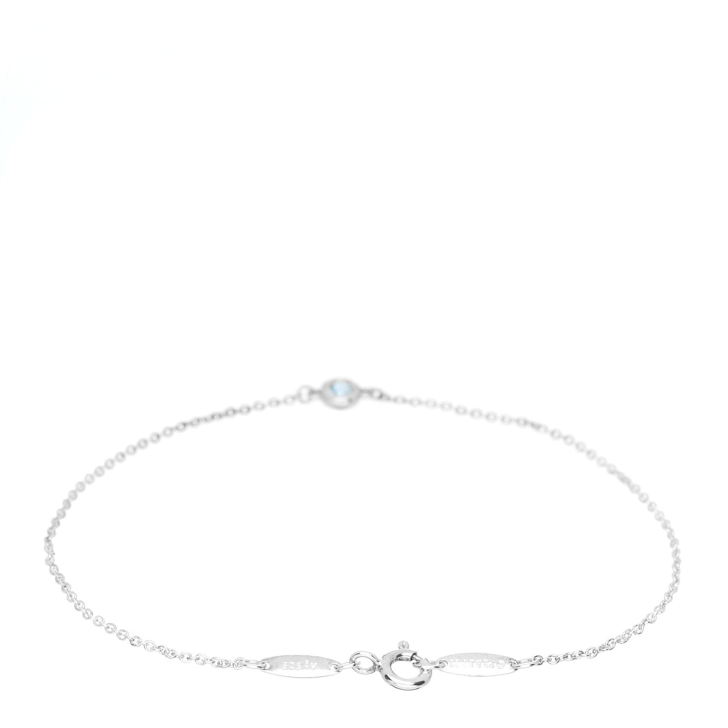 Sterling Silver Aquamarine Elsa Peretti Color By The Yard Bracelet