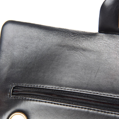 Chanel Lambskin Quilted Medium Double Flap Black 12 of 18