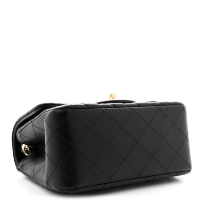 Chanel Lambskin Quilted Mini Square Flap Black 4 of 11