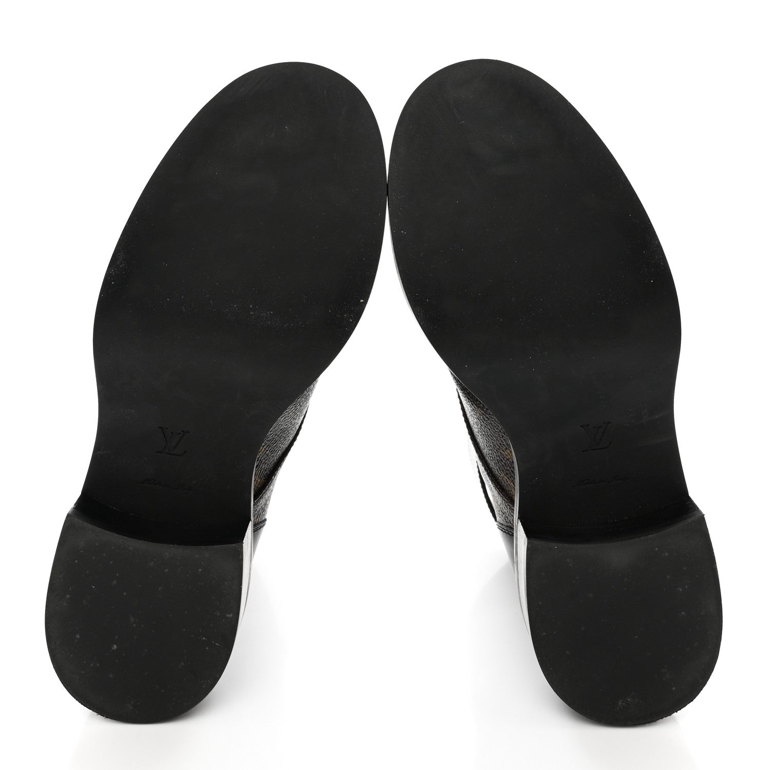 Louis Vuitton Calfskin Monogram Wonderland Flat Ranger Boots 37 Black 5 of 11