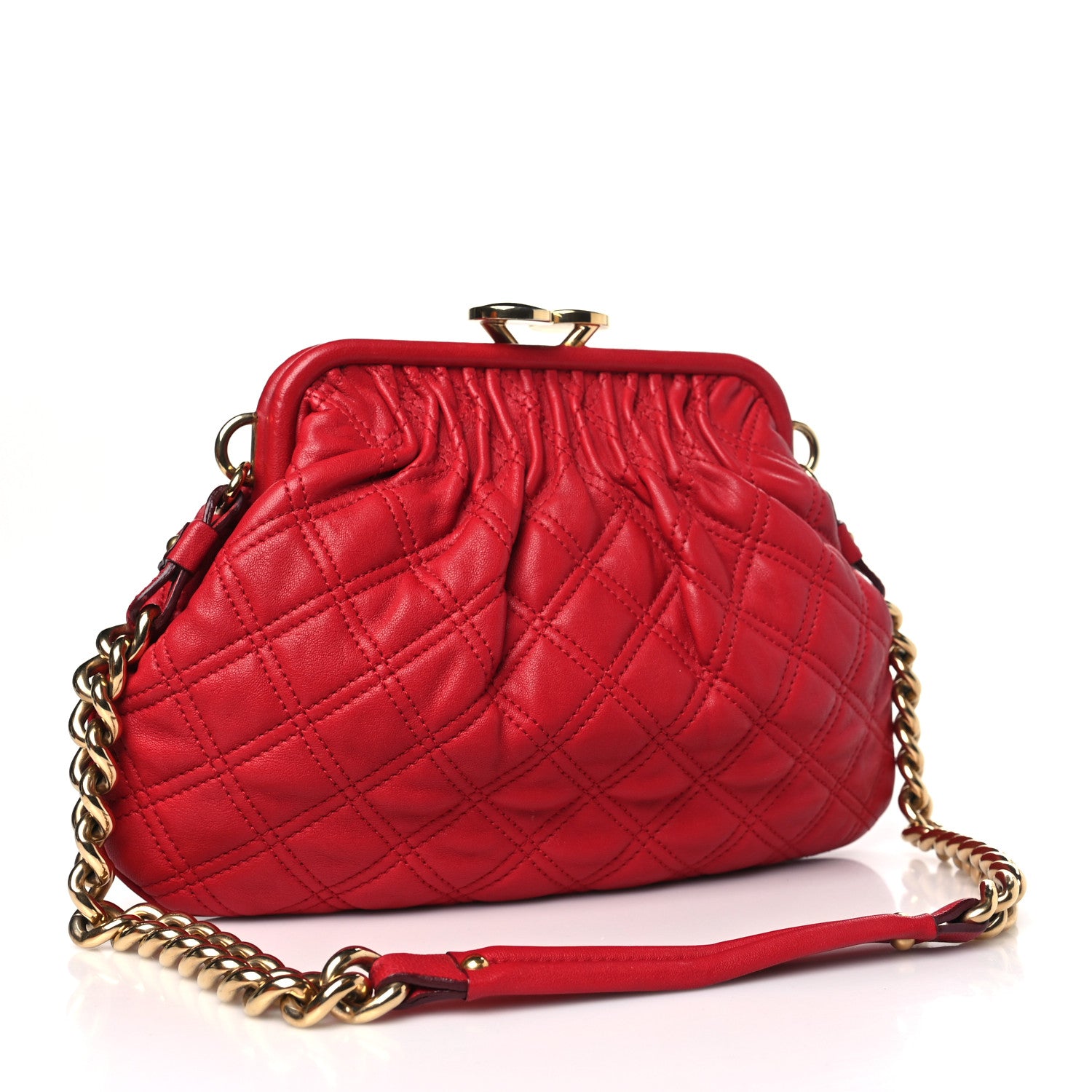 Marc Jacobs Calfskin Quilted Little Stam Red 3 of 12