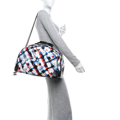 Chanel Caviar Printed Canvas Bowling Bag White Red Blue Black 2 of 10