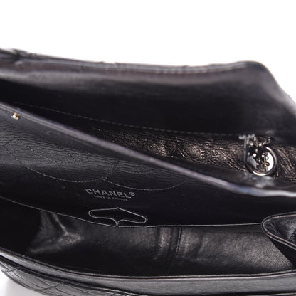 Chanel Metallic Aged Calfskin Quilted 2.55 Reissue 227 Flap Black 6 of 12