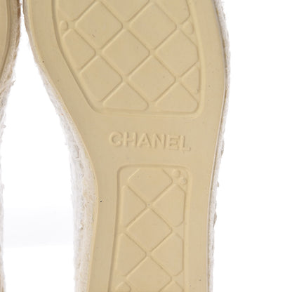 Chanel Tweed Patent CC Espadrilles 36 White 6 of 10