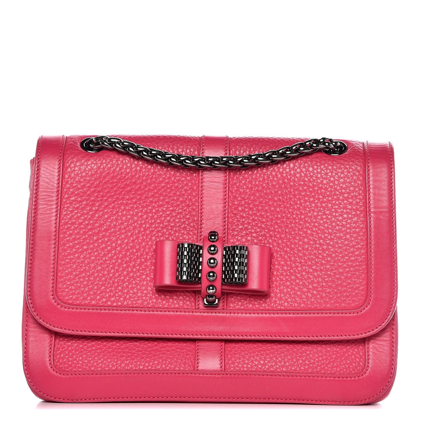 Grained Calfskin Sweet Charity Shoulder Bag Pink