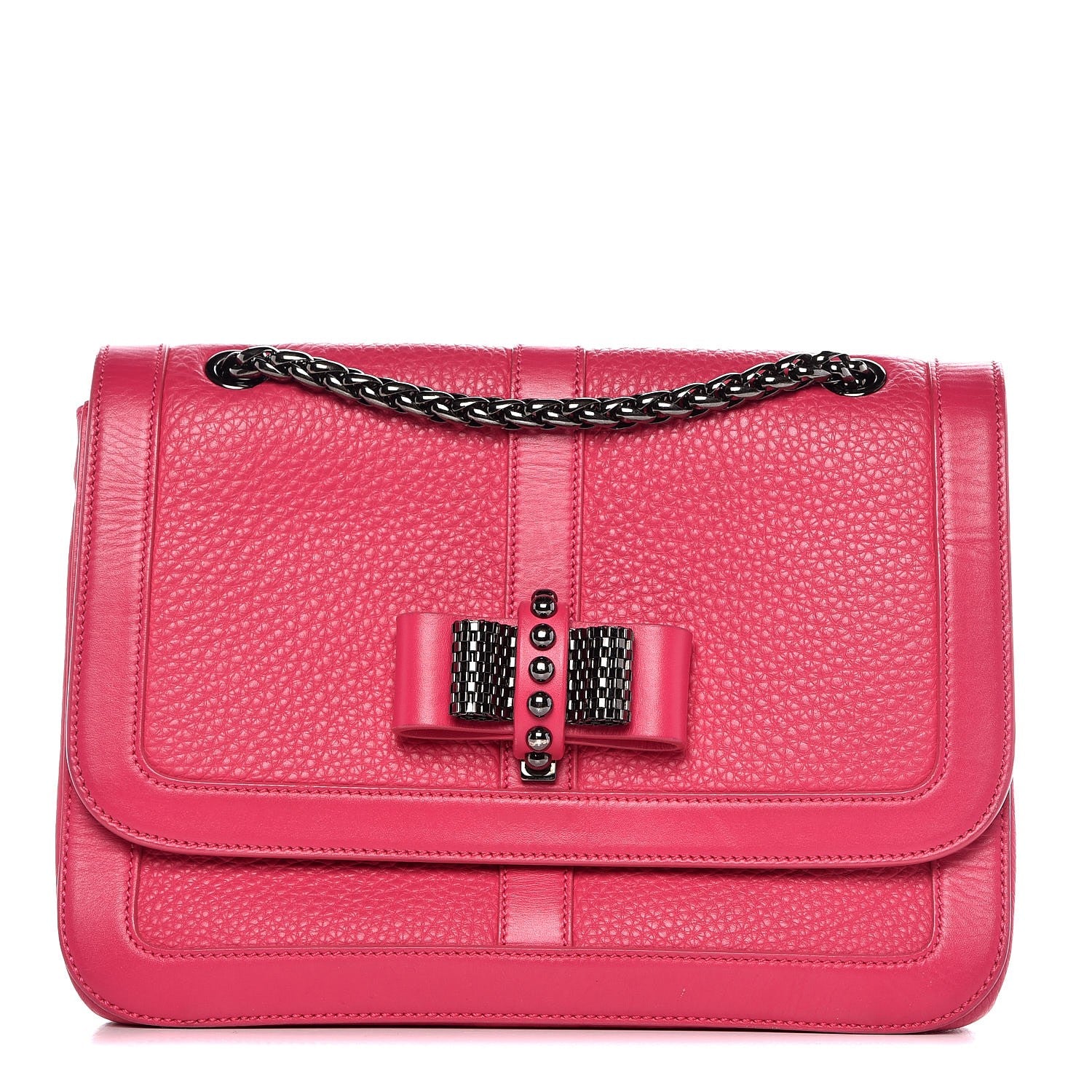 Christian Louboutin Grained Calfskin Sweet Charity Shoulder Bag Pink 1 of 9