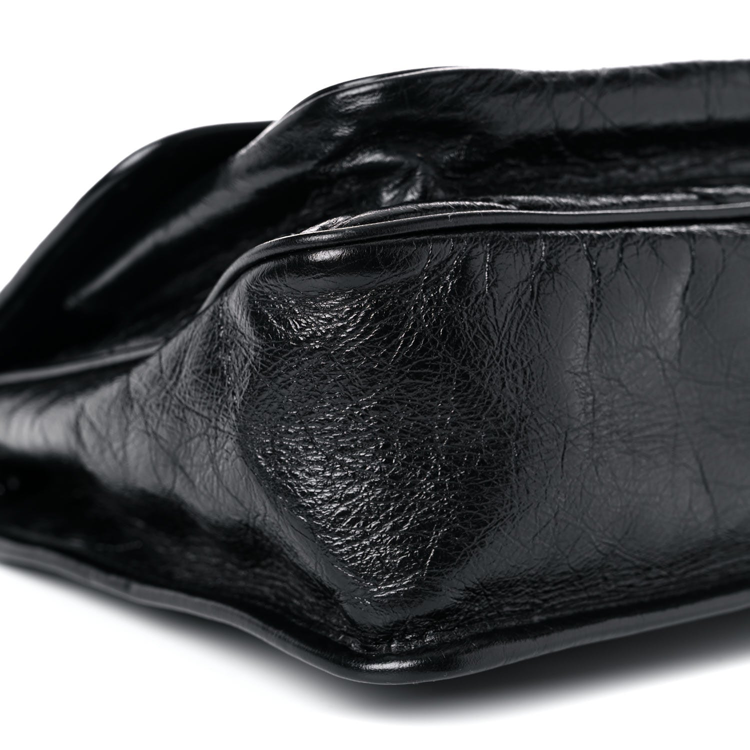 Saint Laurent Crinkled Calfskin Matelasse Monogram Medium Niki Chain Satchel Black 8 of 13