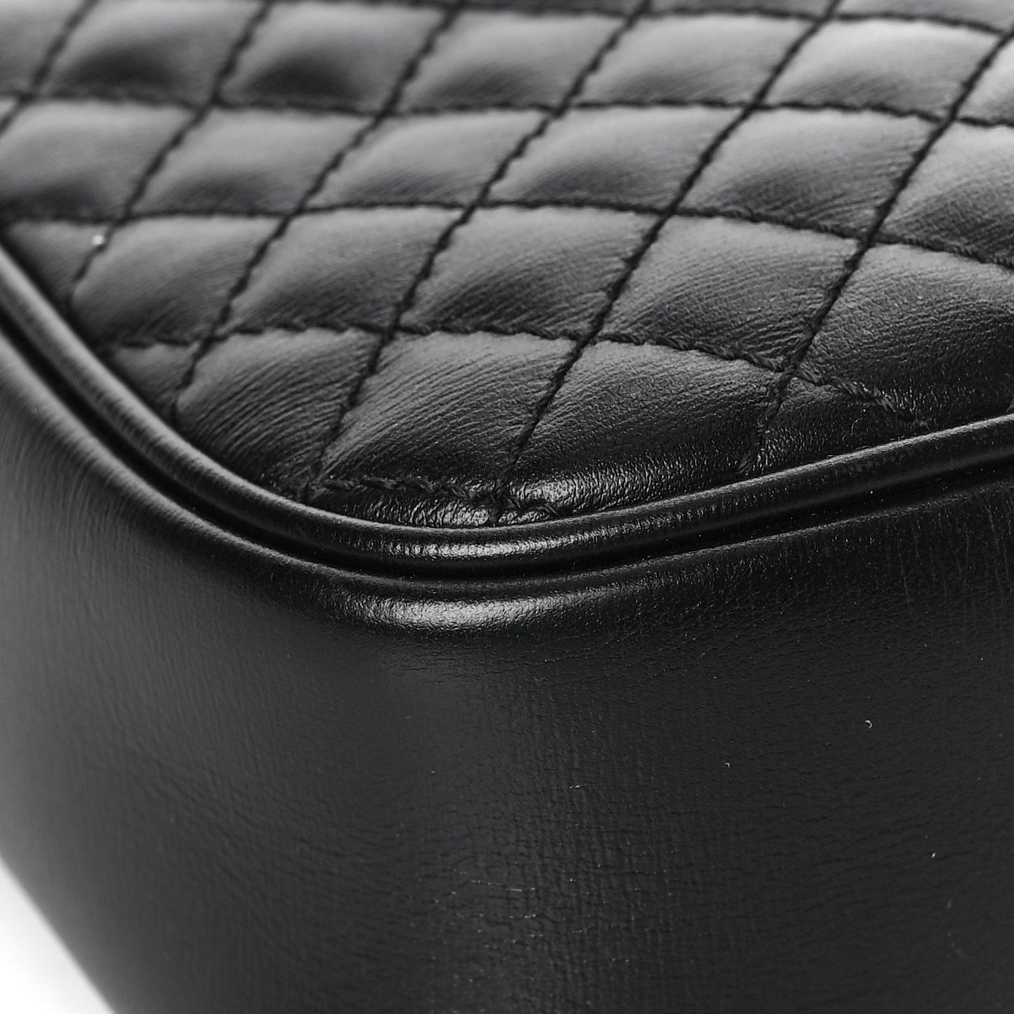 Calfskin Web Trapuntata Small GG Shoulder Bag Black