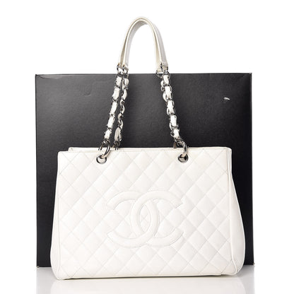 Chanel Caviar Quilted Grand Shopping Tote GST White 27 of 27