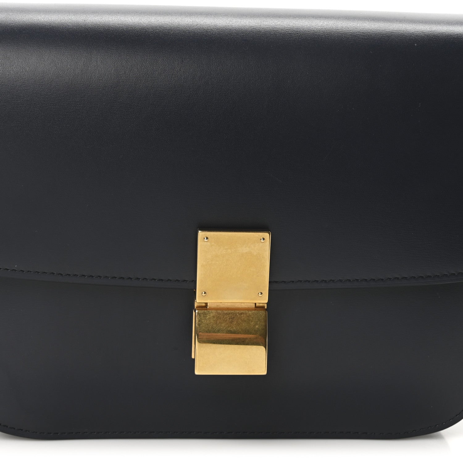 Celine Box Calfskin Medium Classic Box Flap Bag Navy 8 of 10