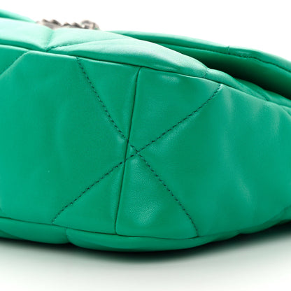 Chanel Lambskin Quilted Medium Chanel 19 Flap Green 10 of 13
