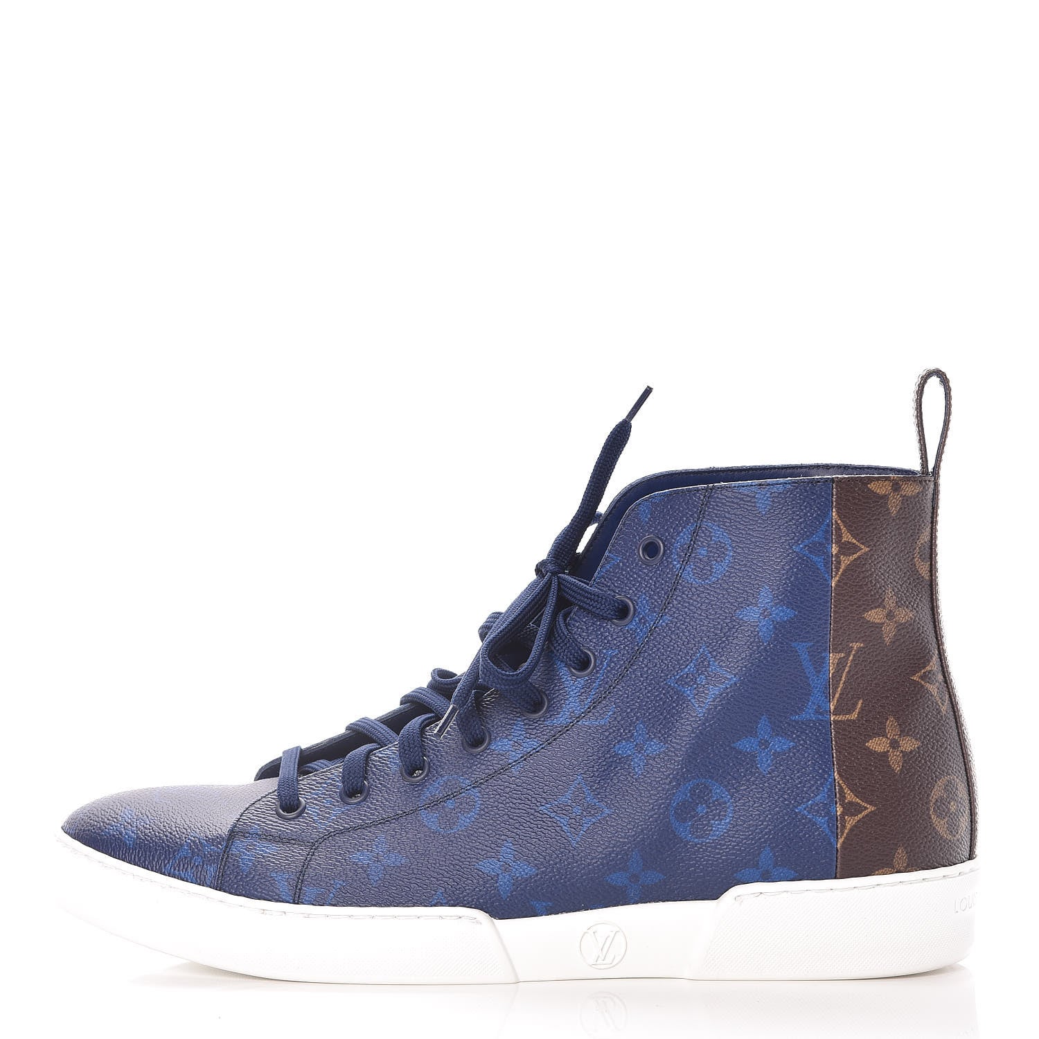 Louis Vuitton Monogram Match Up Sneakers 7.5 Pacific Blue 1 of 9