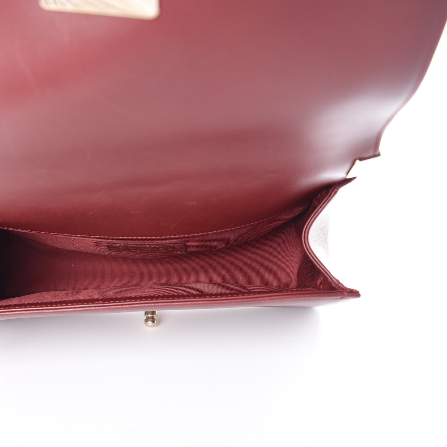 Lambskin Quilted Medium Boy Flap Burgundy