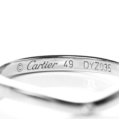 Cartier Platinum Diamond Ballerine Wedding Band Ring 49 4.75 4 of 6