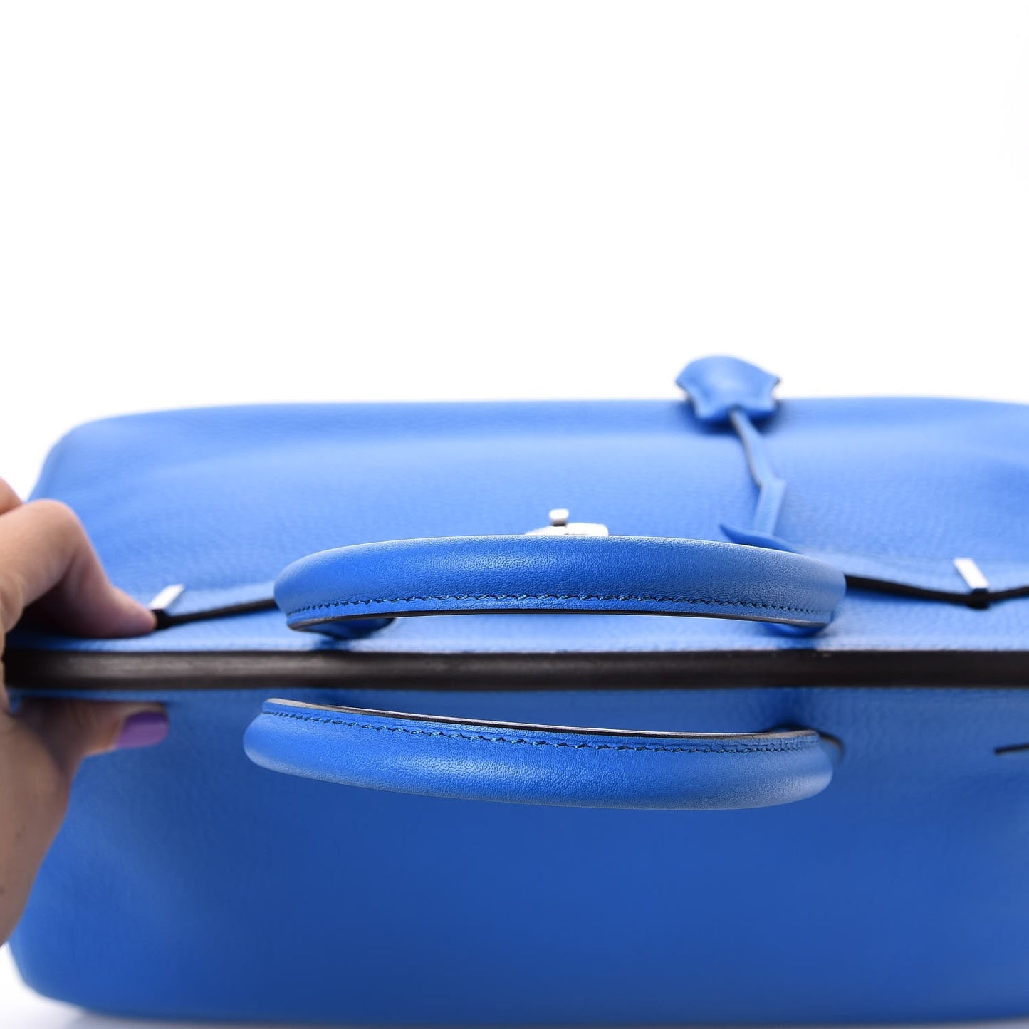Taurillon Clemence Birkin 35 Bleu Hydra