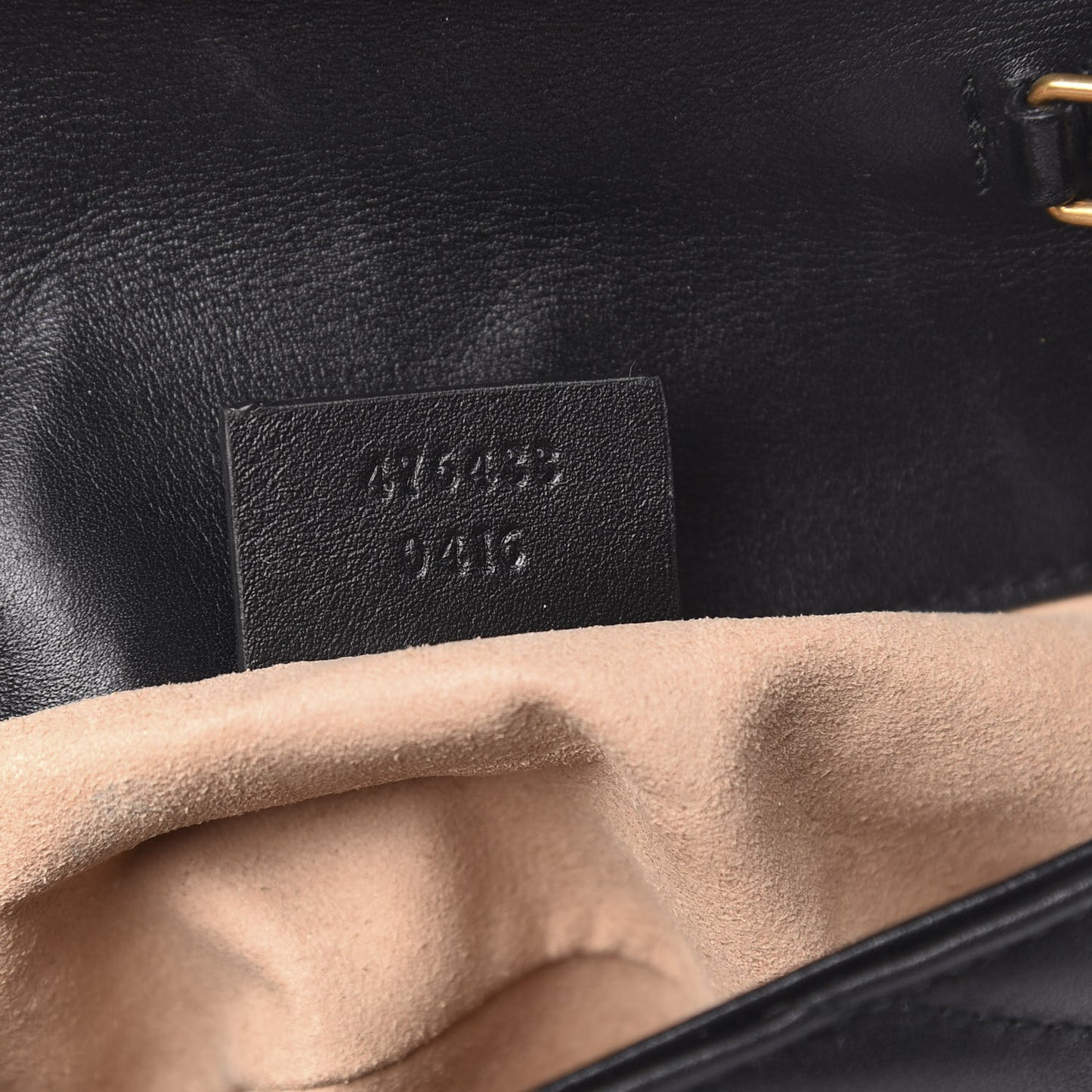 Calfskin Matelasse Super Mini GG Marmont Shoulder Bag Black