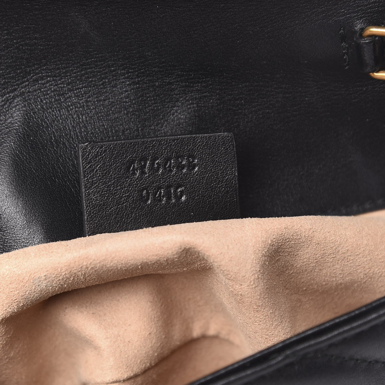 Gucci Calfskin Matelasse Super Mini GG Marmont Shoulder Bag Black 7 of 12