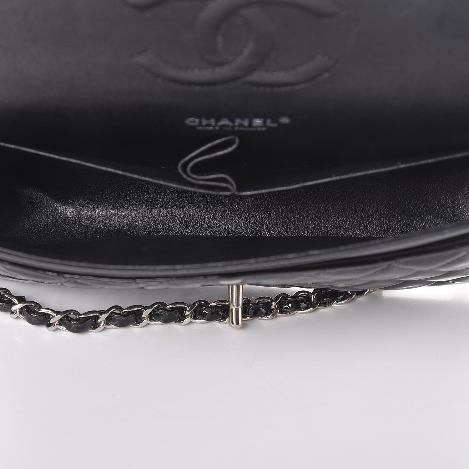 Chanel Patent Quilted Medium Double Flap Black 5 of 7