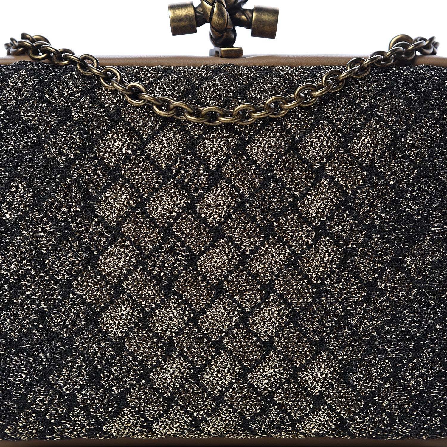 Bottega Veneta Lurex Intrecciato Chain Knot Clutch 7 of 9