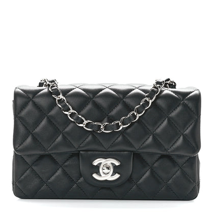 Chanel Lambskin Quilted Mini Rectangular Flap Black 1 of 13