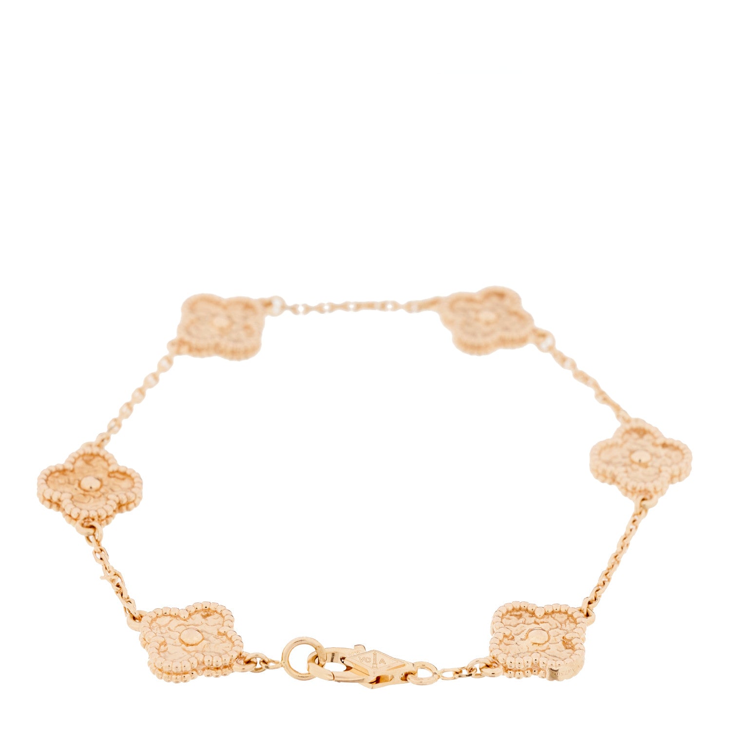 Van Cleef & Arpels 18K Rose Gold 6 Motifs Sweet Alhambra Bracelet 2 of 6