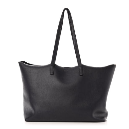 Saint Laurent Calfskin Large Shopping Tote Navy 3 of 20