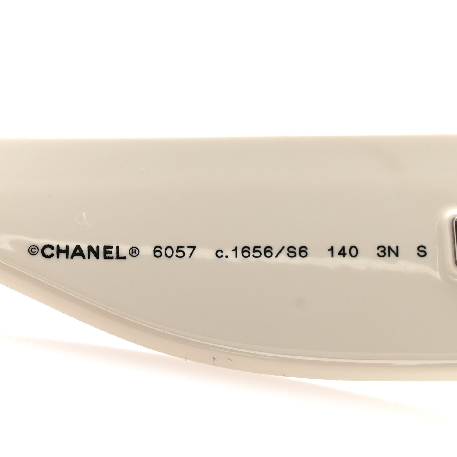 Chanel Acetate Cat Eye Sunglasses 6057 Black White 5 of 9