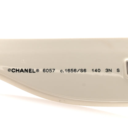 Chanel Acetate Cat Eye Sunglasses 6057 Black White 5 of 9