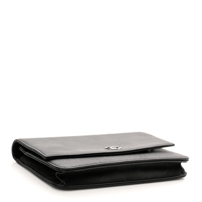Chanel Caviar Sevruga Wallet On Chain WOC Black 4 of 15