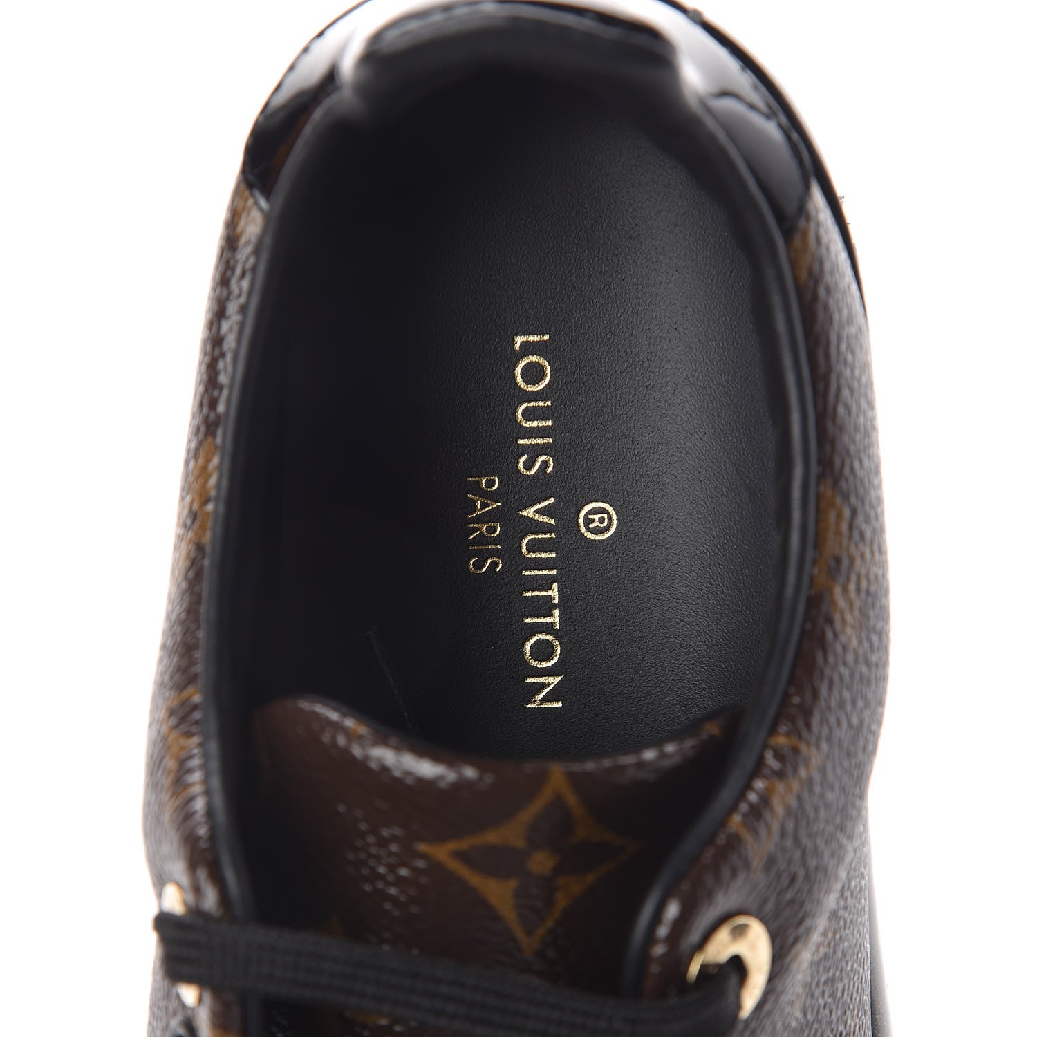 Louis Vuitton Patent Monogram Frontrow Sneakers 35 5 of 8