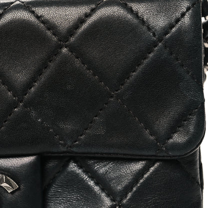 Chanel Lambskin Quilted Mini Mineral Nights Flap Crossbody Bag Black 14 of 15