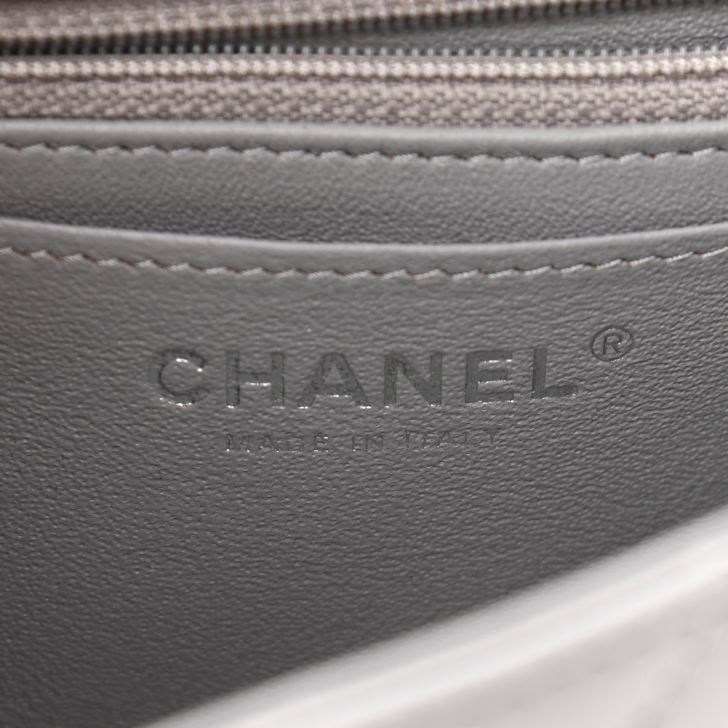 Chanel Lambskin Quilted Mini Rectangular Flap Grey 6 of 11