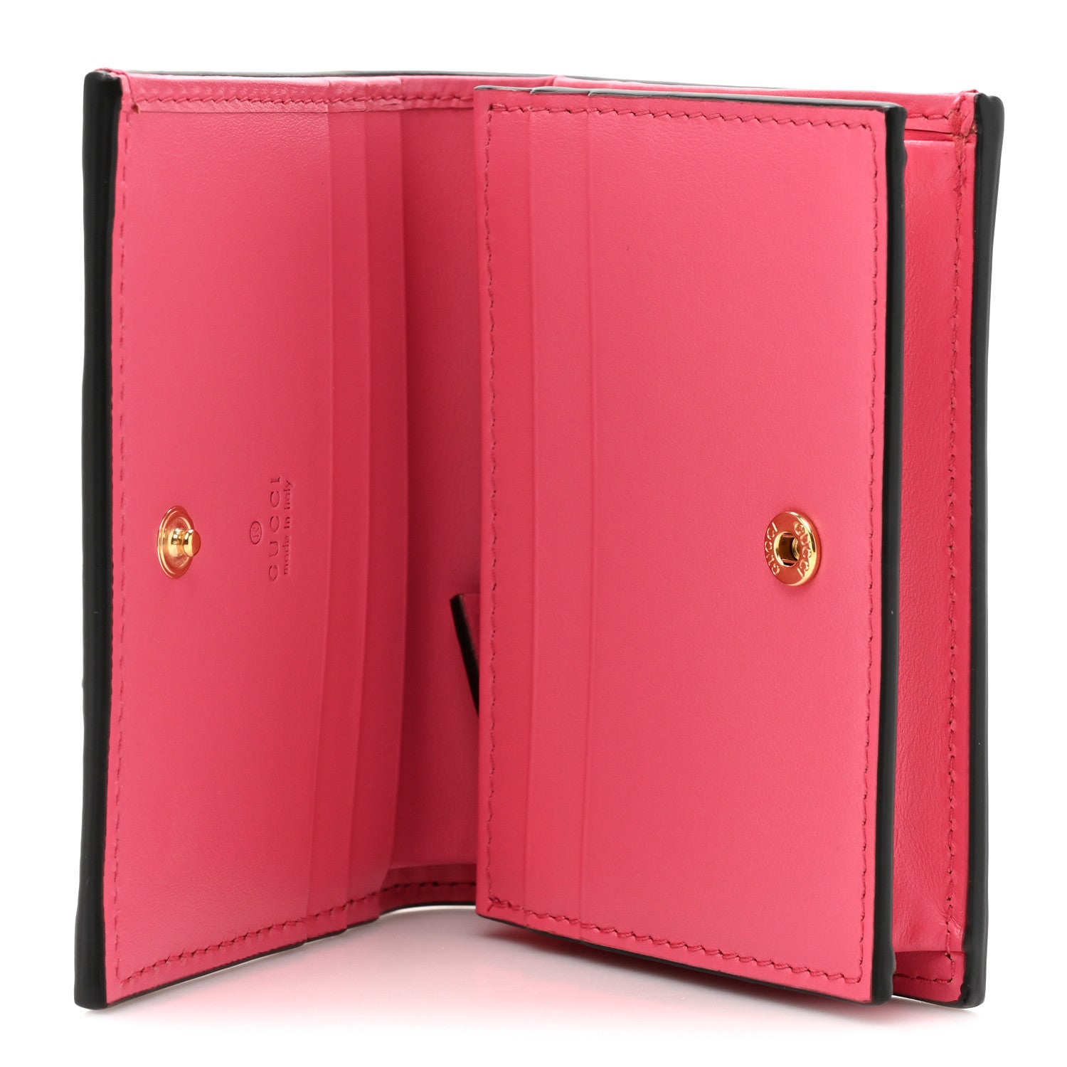 Gucci Calfskin GG Matelasse Card Case Wallet Rhodamine Pink 5 of 11