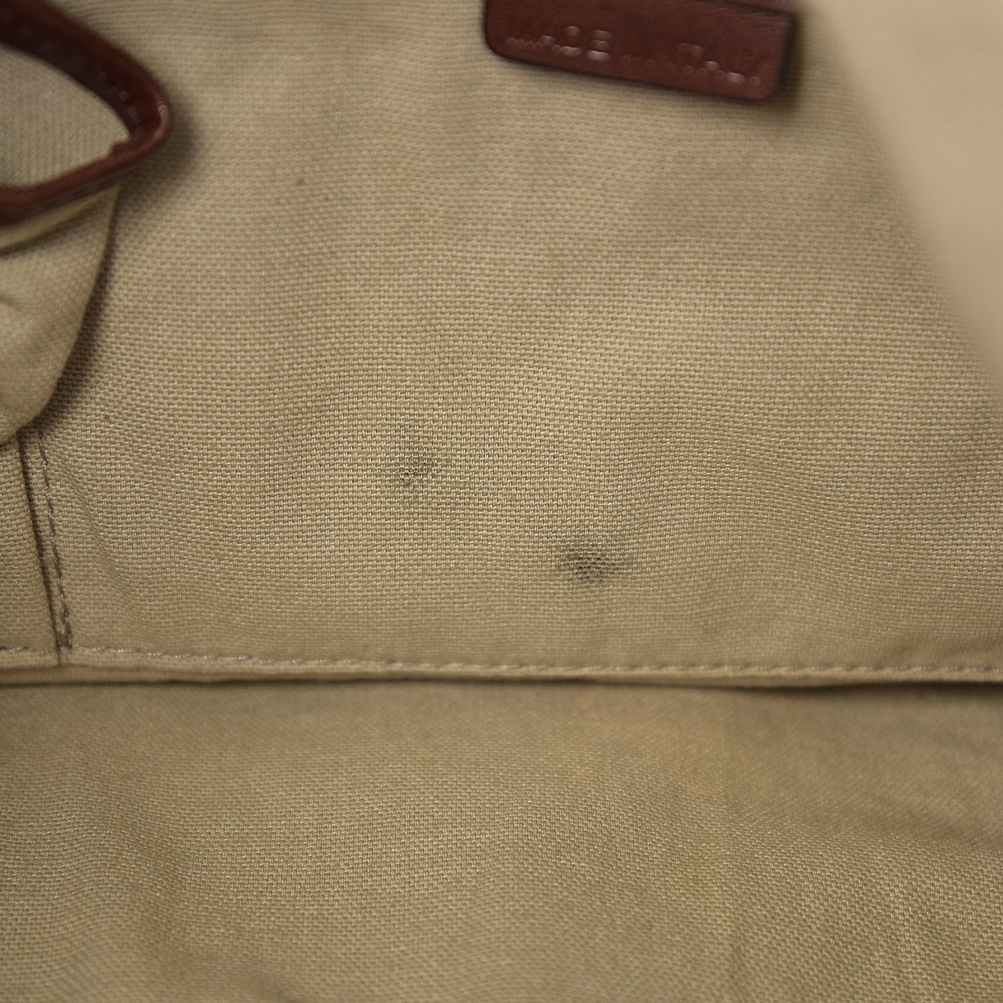 Canvas Mega Check Print Tote Beige