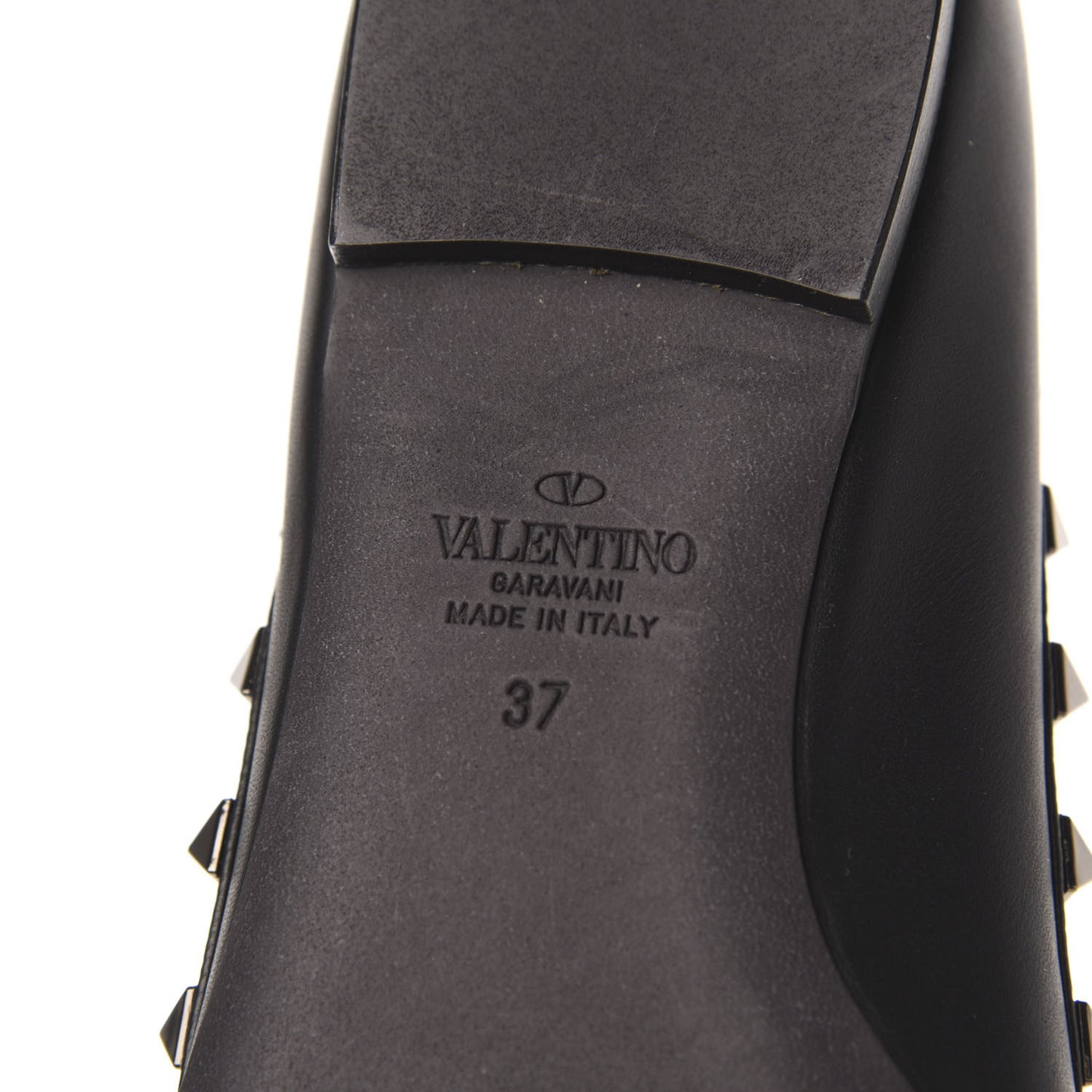 Nappa Rockstud Ballerina Flats 37 Black