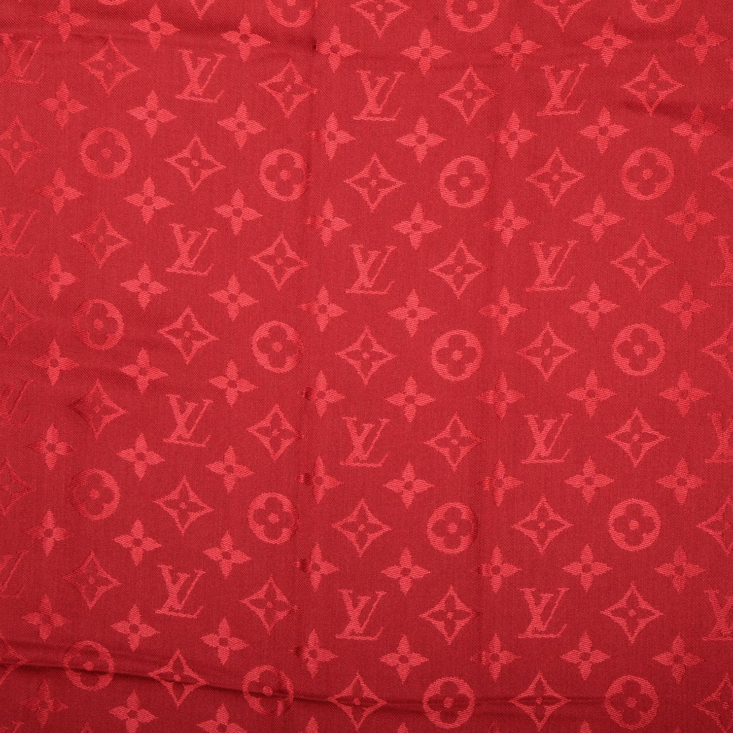 Silk Wool Monogram Shawl Pomme D'Amour