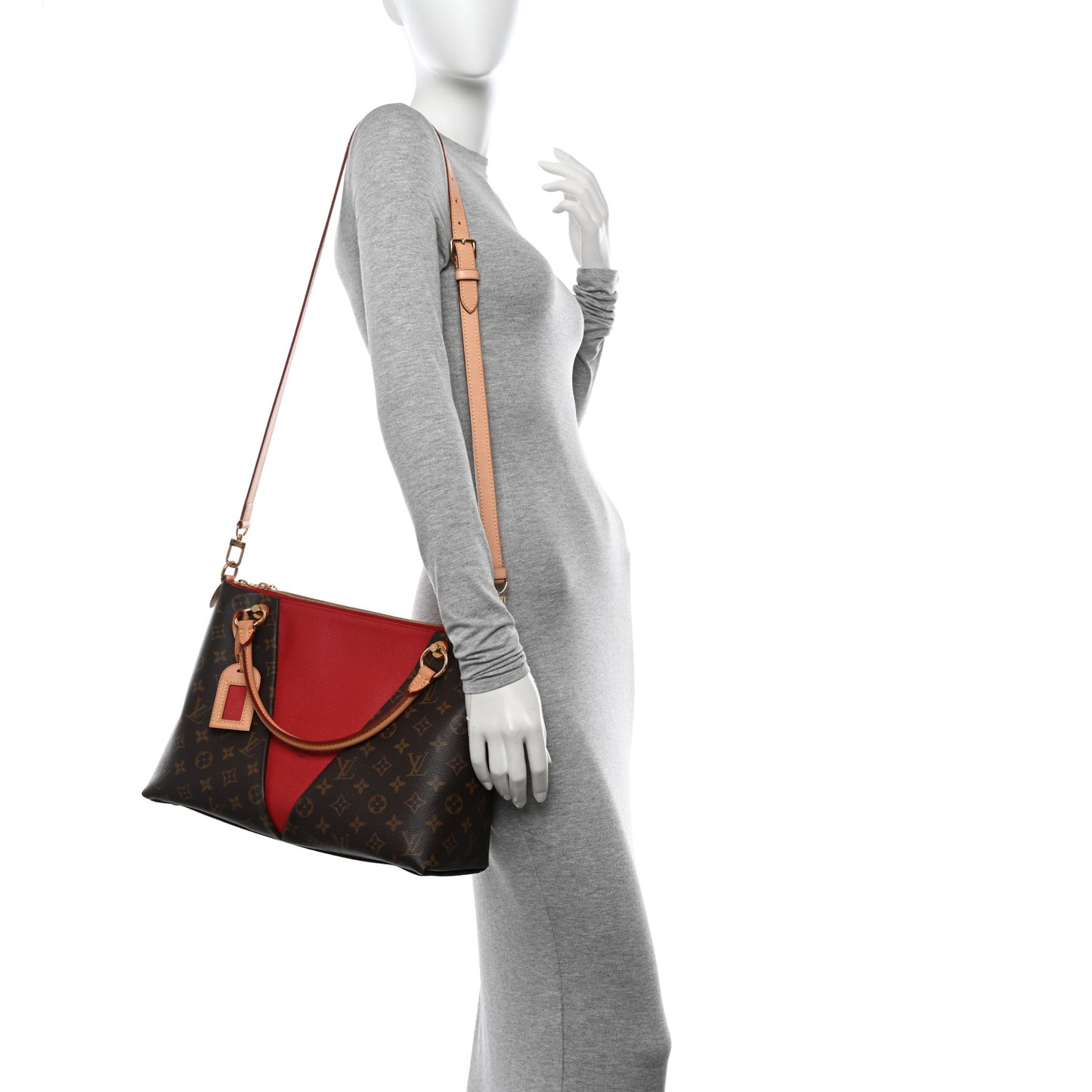 Monogram V Tote MM Cherry