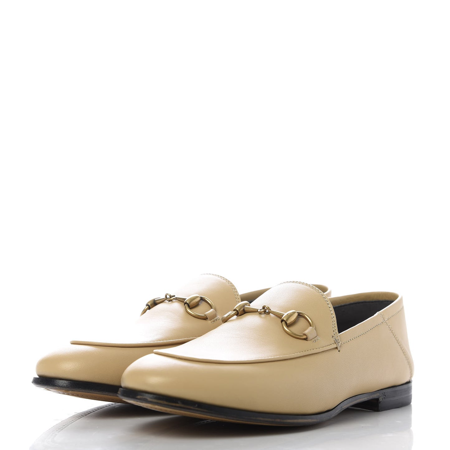 Lambskin Womens Brixton Horsebit Loafers 35 Wheat