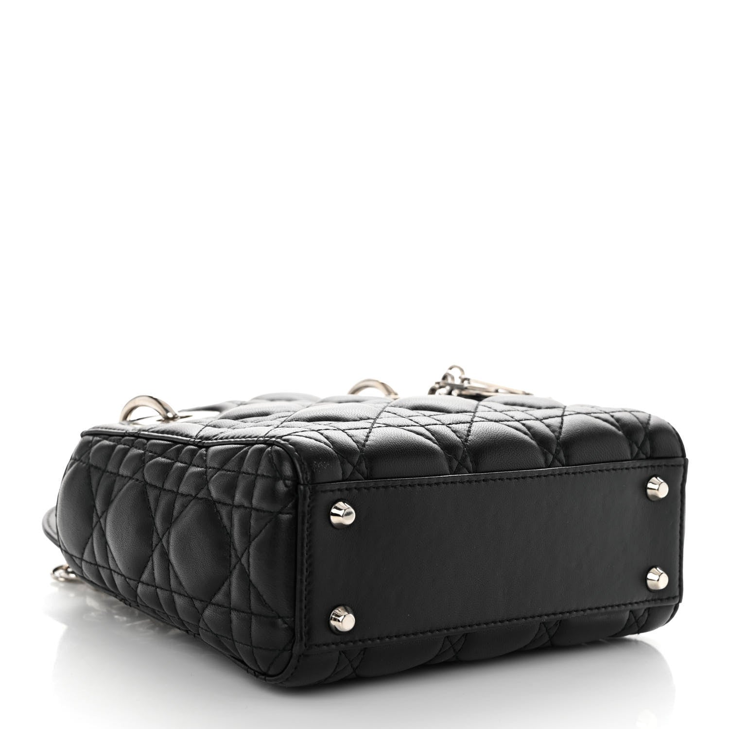 Christian Dior Lambskin Cannage Mini Lady Dior Black 4 of 10