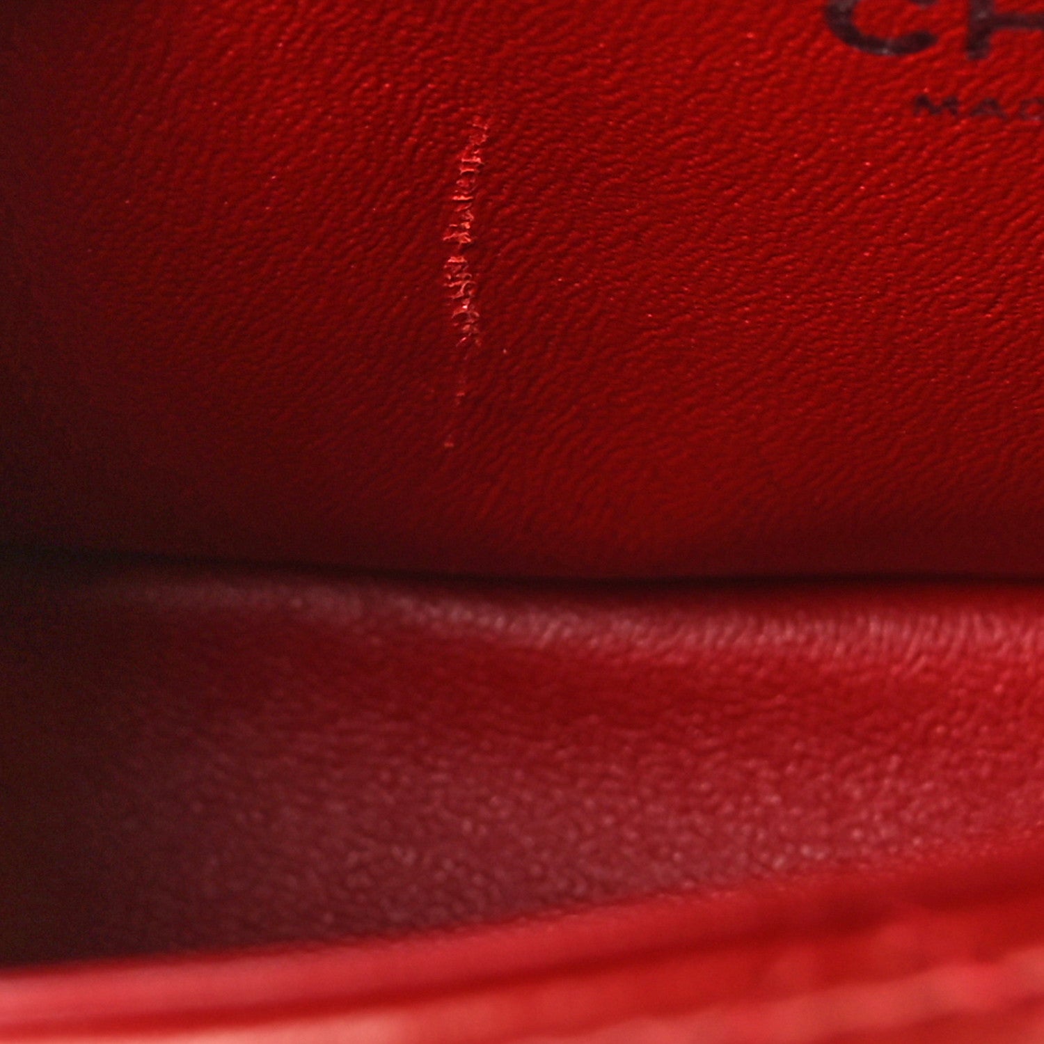 Chanel Lambskin Quilted Mini Square Flap Red 8 of 10