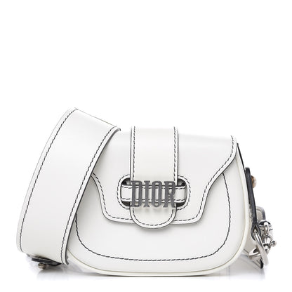 Christian Dior Calfskin Mini D Fence Saddle Bag White 1 of 11