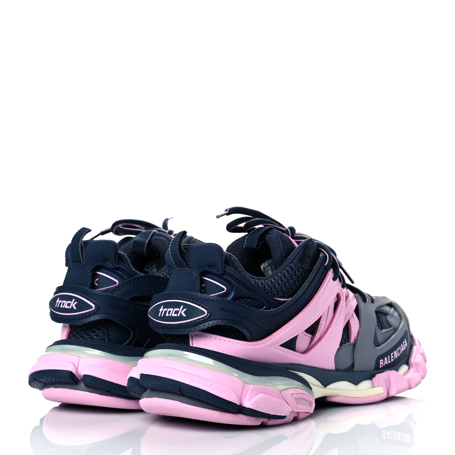 Balenciaga Mesh Nylon Womens Track Sneakers 38 Grey Pink 4 of 8
