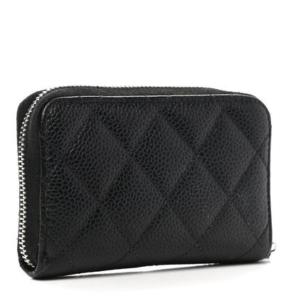 Chanel Caviar Quilted Zip Coin Purse Black 3 of 8