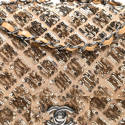 Chanel Sequin Quilted Medium Single Flap Gold 5 of 12