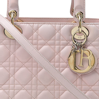 Christian Dior Lambskin Cannage Medium Lady Dior Light Pink 8 of 14