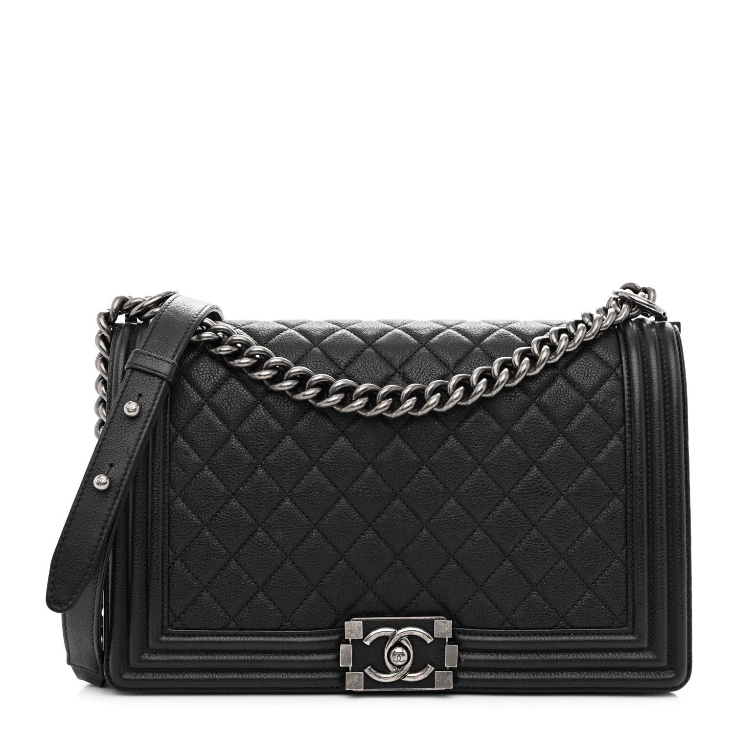 Chanel Calfskin Quilted New Medium Boy Flap Black 1 of 10