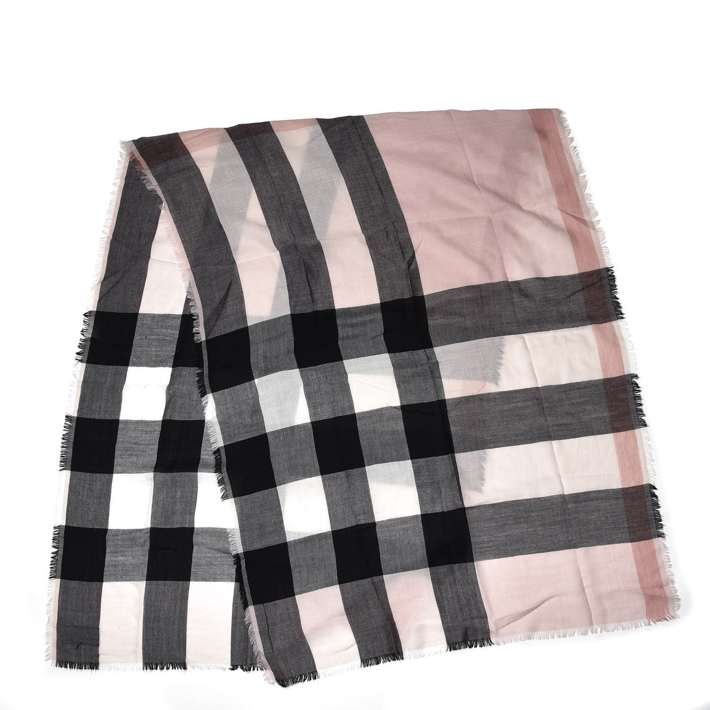 Cashmere Mega Check Scarf Ash Rose
