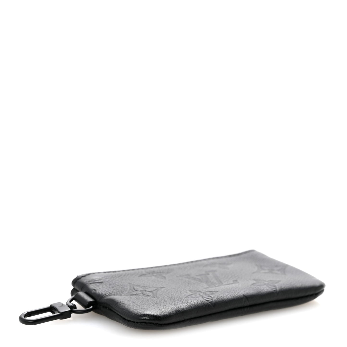 Calfskin Monogram Shadow Key Pouch Black