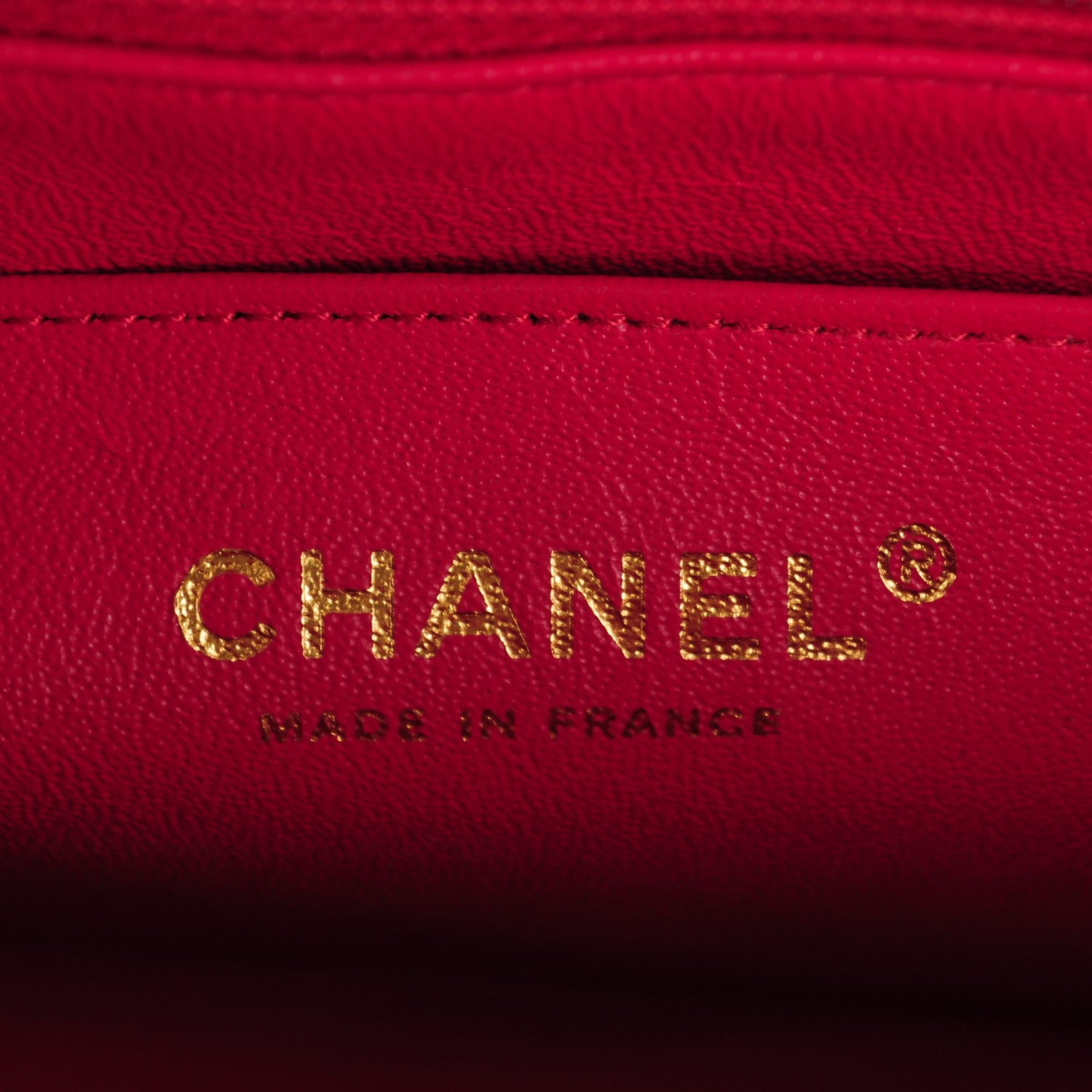 Chanel Lambskin Quilted Mini Rectangular Flap Red 7 of 8